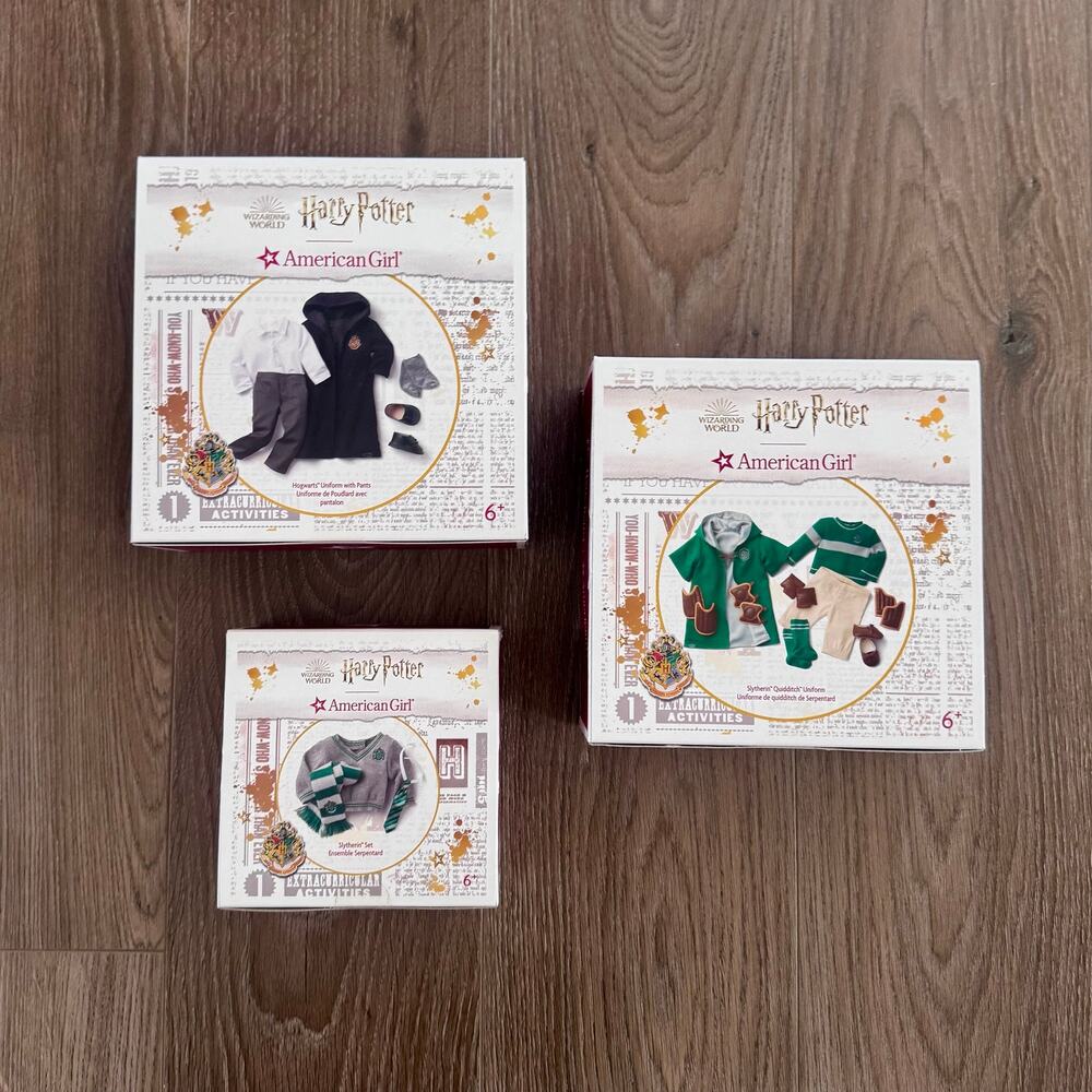 American Girl Hogwarts Harry Potter Slytherin Bundle Quidditch Uniform